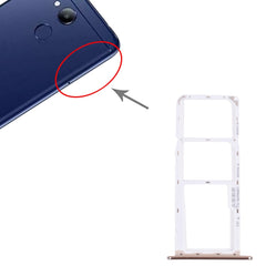 SIM Card Tray + SIM Card Tray + Micro SD Card Tray for Honor 7A Pro, For Honor 7A Pro