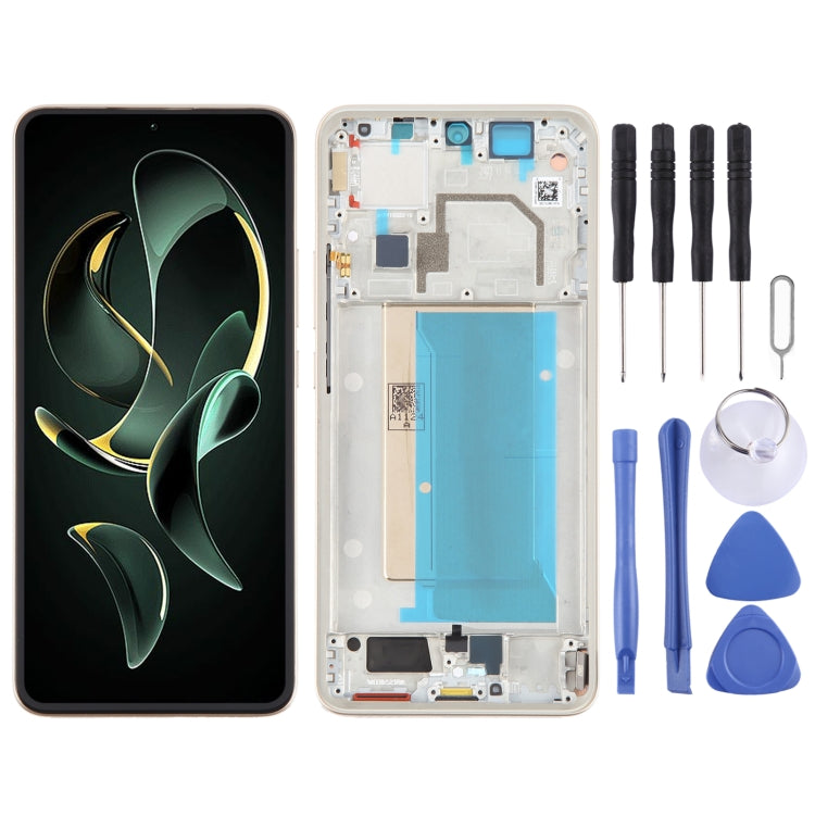 For Xiaomi 13T Pro Original AMOLED Material LCD Screen Digitizer Full Assembly with Frame, For Xiaomi 13T Pro (Original)