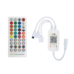 WiFi Smart 4 Pin RGB LED Strip Light Contoller APP Remote Voice Control Works with Alexa Echo, 5-24V, WiFi 40-keys Controller, WiFi 24-keys Controller