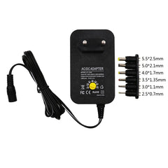 3V 4.5V 5V 6V 7.5V 9V 12V 2A 2.5A AC DC Adapter Adjustable Power Adapter Universal Charger Power Supply 30W, EU Plug, US Plug