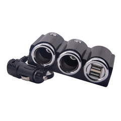 DC 12V / 24V Dual USB Multi Female Car Cigarette Lighter Splitter Socket Adapter Charger Socket Power Adapter / Charger, DC 12V / 24V 2 Socket