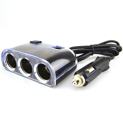 Car Cigarette Lighter Splitter Adapter 3 Socket Cigarette Lighter Splitter Dual USB Car Charger On/Off Switches 12V Car Splitter Adapter, 1505