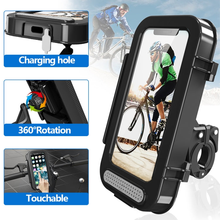Bicycle Phone Holder Waterproof Bicycle Motorcycle Handlebar Case For 4.7-6.8 Inch Mobile Phone Mount, Waterproof Bicycle Holder