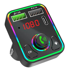F3 Car FM Transmitter LED Backlight Receiver MP3 Player 3.1A USB Charger Dual USB Charger, F3