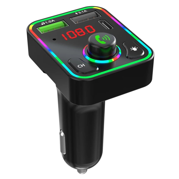 F3 Car FM Transmitter LED Backlight Receiver MP3 Player 3.1A USB Charger Dual USB Charger, F3