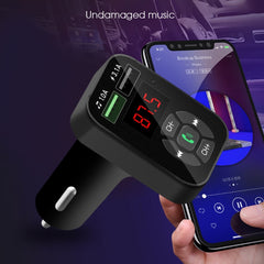 A9 Car FM Transmitter Hands-free Wireless Audio Receiver MP3 Player Dual USB Fast Charger, A9
