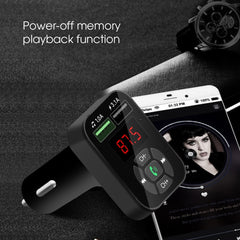 A9 Car FM Transmitter Hands-free Wireless Audio Receiver MP3 Player Dual USB Fast Charger, A9