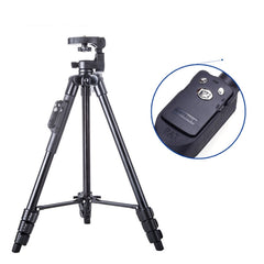 YUNTENG VCT-5218 Aluminum Tripod Mount with Bluetooth Remote Control & 3-Way Head & Phone Clamp, VCT-5218