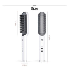 K-SKIN KD380 Hair Straightener Electric Straight Hair Curler Comb Brush PTC Heating Ceramic Straight Hair Brush, UK Plug, Black, UK Plug, White, EU Plug, Black, EU Plug, White