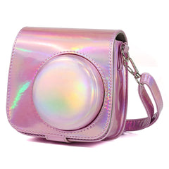 Aurora Oil Paint Full Body Camera PU Leather Case Bag with Strap for FUJIFILM instax mini 9 / mini 8+ / mini 8
