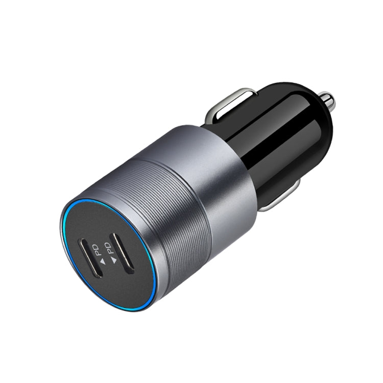 Dual PD 3.0 40W USB-C / Type-C Car Charger with 1m USB-C / Type-C to 8 Pin Data Cable, with USB-C / Type-C to 8 Pin Cable