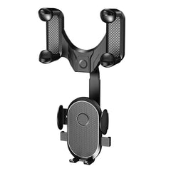 R004 Rearview Mirror 360 Rotatable Retractable Car Phone Holder, R004