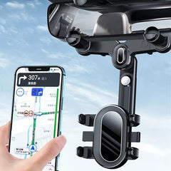 H03 Car Rearview Mirror Mobile Phone Holder 360 Rotation Foldable, H03