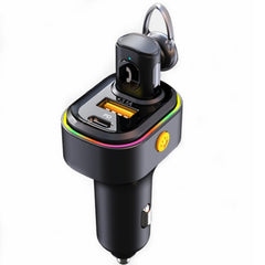 V15 Car Bluetooth With PD Fast Charger Adapter Microphone Wireless Noise Reduction Bluetooth Headset, V15