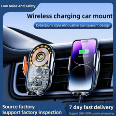 C13 Wireless Car Charger 15W Car Charging Station Automatic Induction Phone Holder Bracket, C13
