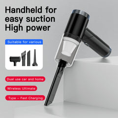 Q108 Cleaner Powerful Portable Wireless Car & Home Dual-use Hand Mini Vacuum Cleaner