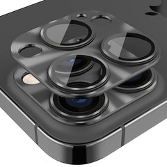 ENKAY Aluminium Alloy Tempered Glass Lens Cover Film, For iPhone 15 Pro / 15 Pro Max