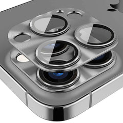 ENKAY Aluminium Alloy Tempered Glass Lens Cover Film, For iPhone 15 Pro / 15 Pro Max
