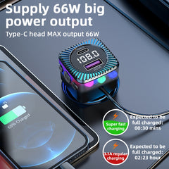 CS5 Car 3 in 1 Bluetooth 5.3 MP3 Player FM Transmitter Charger with Cable, CS5