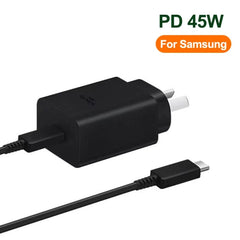 M135 PPS / PD 45W USB-C / Type-C Port Fast Charger with 5A Type-C to Type-C Cable, AU Plug, AU Plug + Type-C Cable
