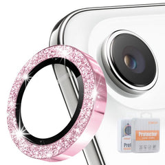 ENKAY Hat-Prince Glitter Rear Lens Aluminium Alloy Tempered Glass Film, For iPhone Air, For iPhone 15 Pro / 15 Pro Max