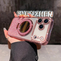 Rhinestone Mirror Glitter MagSafe TPU Phone Case, For iPhone 17 Pro, For iPhone 17