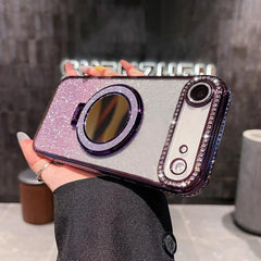 Rhinestone Mirror Glitter MagSafe TPU Phone Case, For iPhone Air, For iPhone 16 Pro Max