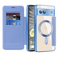 Shield Magsafe RFID Anti-theft Rhombus Leather Phone Case, For Google Pixel 7a