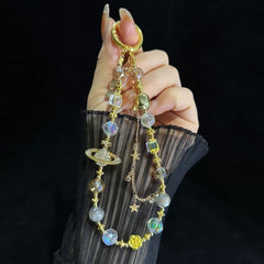 Cosmic Star Color Pearl Phone Chain