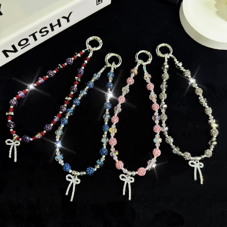 Colored Clay Bow Fashion Phone Chain