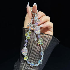 Heidi Bead Bow Waterdrop Crystal Phone Chain