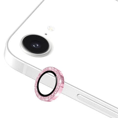 ENKAY Hat-Prince Glitter Rear Camera Lens Aluminium Alloy Ring Tempered Glass Film, For iPhone 17e / 16e