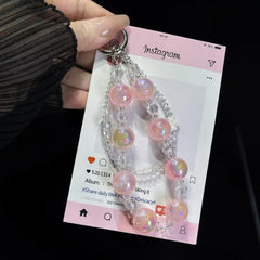 Laser Luminous Beads Phone Chain