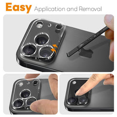 2pcs NORTHJO Camera Lens Protector 3D HD Tempered Glass Film, For iPhone 17 Pro Max, For iPhone 17 Pro, For iPhone 17, For iPhone Air