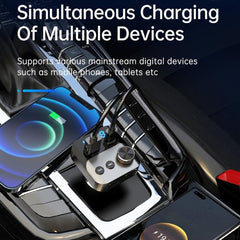BC98 Car PD 36W Fast Charging QC3.0 Charger FM Transmitter Bluetooth 5.3 Hands-Free Call, BC98