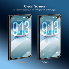 ENKAY Thickened Glue No White Edge High Aluminum-silicon Tempered Glass Film, For iPhone Fold Outer Screen, For iPhone 18 Pro, For iPhone 18 Pro Max, For iPhone 17 Pro Max, For iPhone 17 Pro, For iPhone 17, For iPhone Air