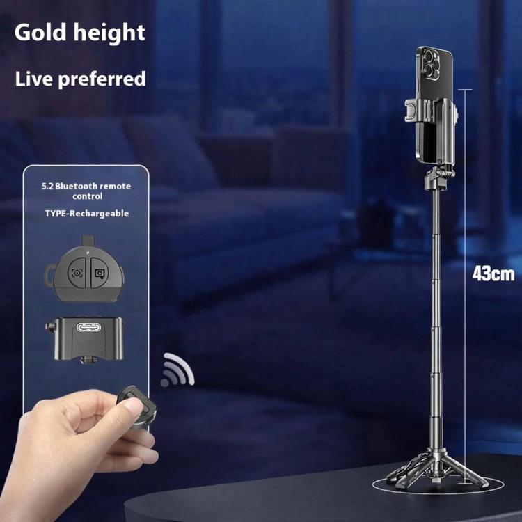 P15T Mini Portable Selfie Stick Photography Bluetooth Phone Stand Tripod, P15T