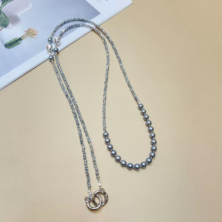 Crystal Pearl Mobile Phone Long Chain