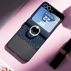 Rainbow Plaid Shell-Film Integrated Shockproof Phone Case, For Samsung Galaxy Z Flip7 5G, For Samsung Galaxy Z Flip6 5G, For Samsung Galaxy Z Flip5 5G