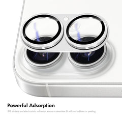 ENKAY CD Texture Aluminium Alloy Tempered Glass Lens Cover Film, For iPhone 17