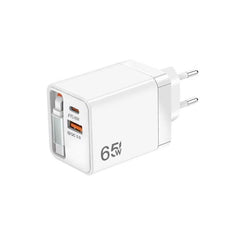 FC1 3-in-1 70cm Retractable Type-C Cable, PD3.0, QC3.0 USB Phone Charger, EU Plug, EU Plug