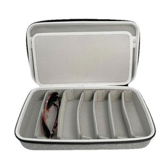 Portable Adjustable Multi-Compartment Hard Case Eyeglass Storage Bag