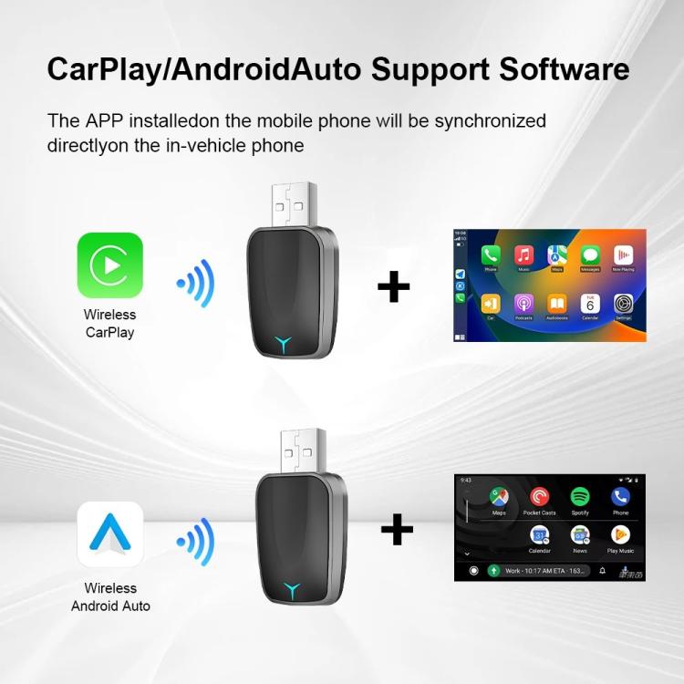 M34 CarPlay / Android Auto Vehicles 2 in 1 AI Box Wireless Car Adapter, M34