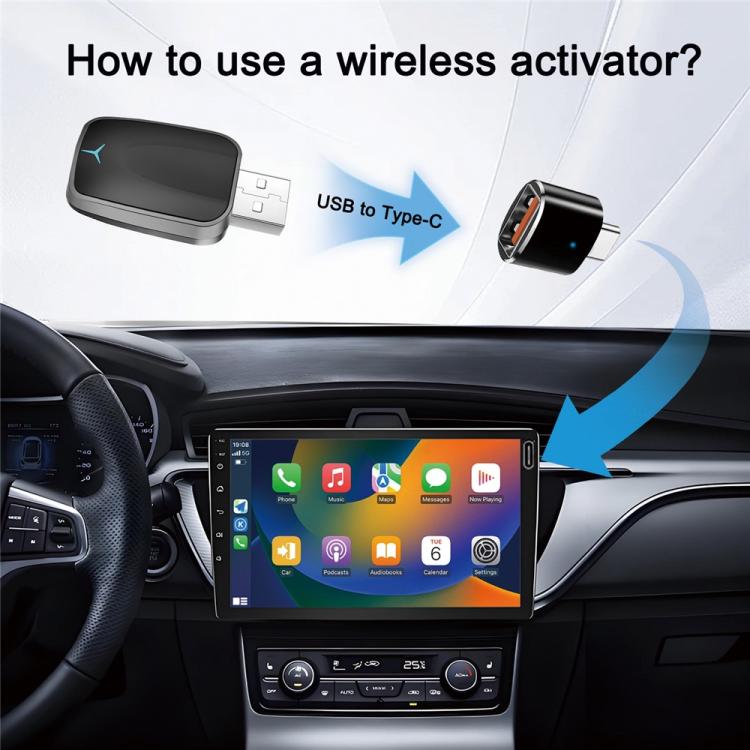 M34 CarPlay / Android Auto Vehicles 2 in 1 AI Box Wireless Car Adapter, M34
