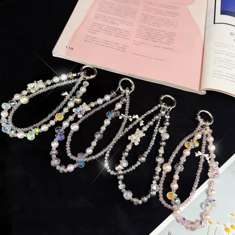 Double-Layer Crystal Necklace with a Little Bear
