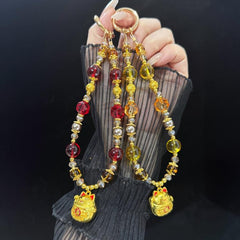 Lucky Cat Pendant Crystal Necklace