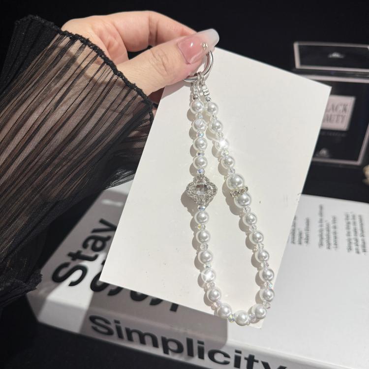 Rhinestone Flower Pearl Necklace