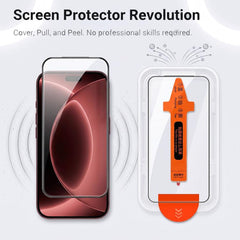 Easy Install Box Dust-Free Screen-Printed HD Tempered Glass Film, For iPhone 17e / 16e