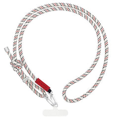 Recycled polyester yarn color-blocked woven hanging rope