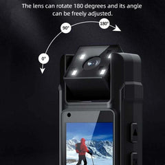 4K Portable Clip-on 180 Degree Rotating Lens Video Recorder Body Camera, DS-DG90144